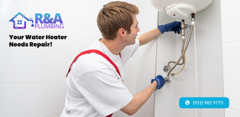 R&A Plumber inspecting a water heater