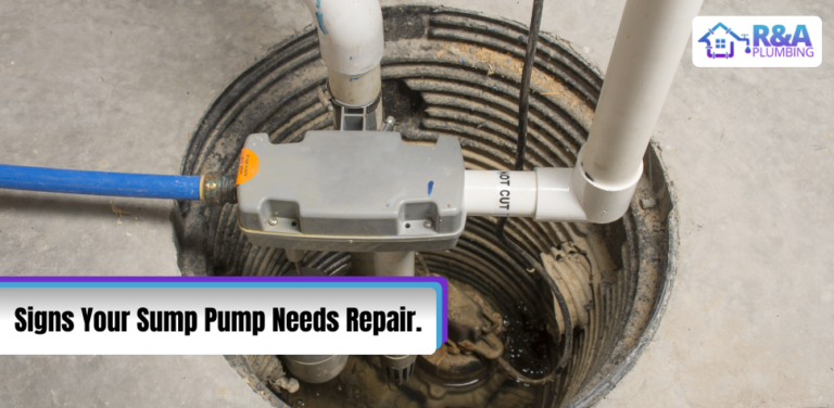 A sump pump is installed in a basement. | R & A Plumbing